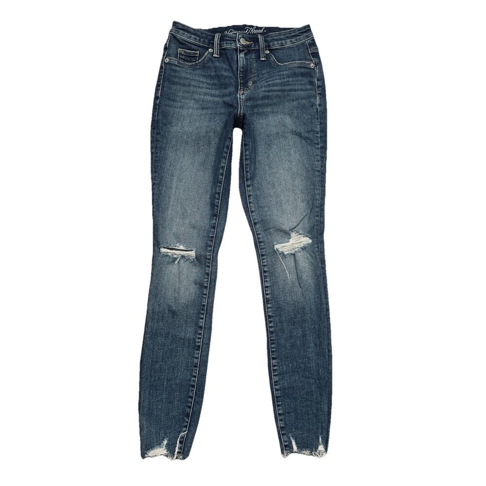 Universal Thread High Rise Jegging Jeans 0/25 (25x27.5) Blue Distressed Womens